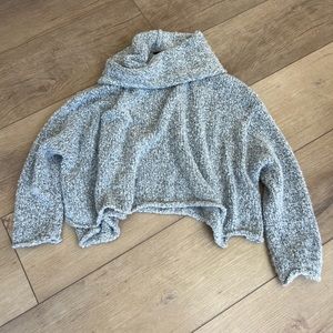 Free People Knit Crop Long Sleeve Sweater